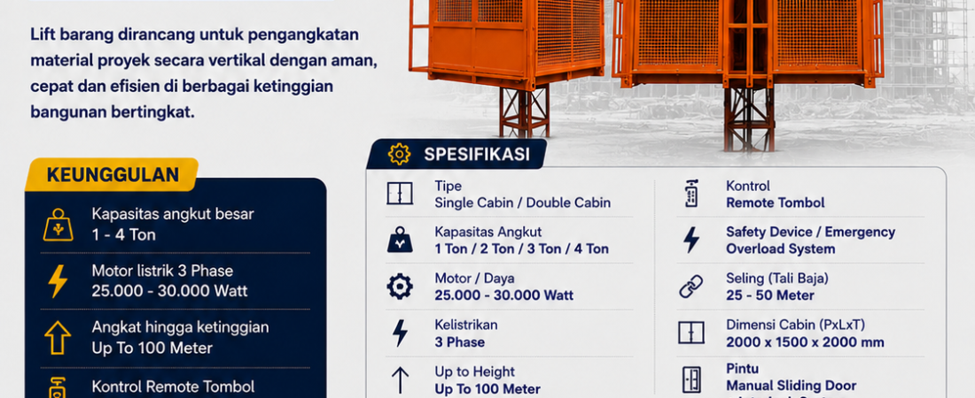 Sewa Lift Barang Bandung Barat Jawa Barat | WA 085179867255